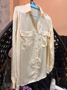 Off white Satin Shirt