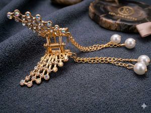 Elegant Butterfly Pearl Hair Claw