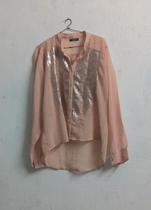 Light Pink Sequined Shirt