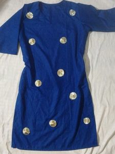 Royal Blue Embroidered Kurta