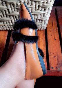 Fur Trim Mules
