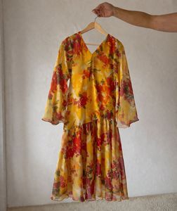 Vibrant Floral Print Dress