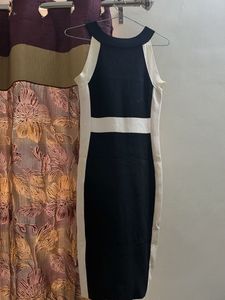 Chic Black &amp; Beige Striped dress