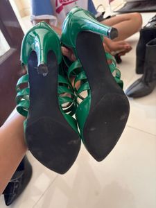 Green Strappy Heels