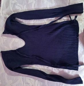 Chic Navy Off-Shoulder Halter Top