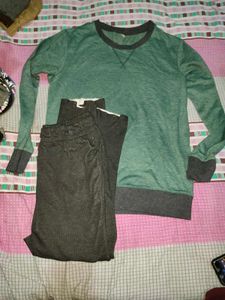 Green T-Shirt &amp; Bottom Set