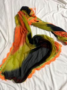 Vibrant Tie-Dye Saree