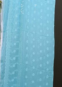 Light Blue Embroidered Dupatta