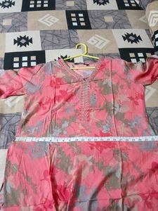 Floral Print Kurta lenght 43 with pocket