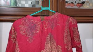 High Neck Printed Anarkali Kurta