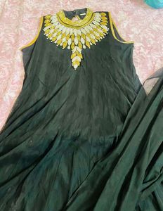 Black Sleevless Anarkali Dress