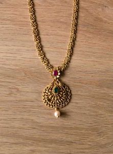 Unused Gold Plated Necklace with Pendant