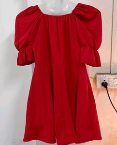 Red Flared Mini Dress