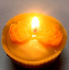 Handmade Yellow Rose Scented Candle