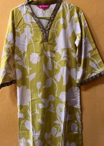 Varyami Yellow Floral Kurta