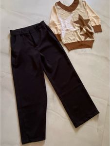 Co.ord Set:Knit Sweater&amp; Black Pants