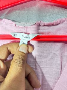 Light Pink Button-Up Top
