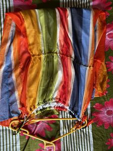 Colorful Striped Cover-Up Dress