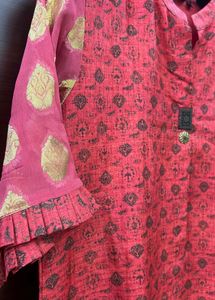 Elegant Red Printed Kurta