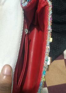 Cute Tweed Floral Chain Bag