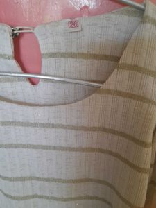 Chic Striped Cold Shoulder Top
