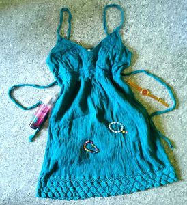 💙🌊TEAL SPAGHETTI STRAPS DRESS