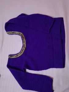 Beautiful Purple Embellished Blouse