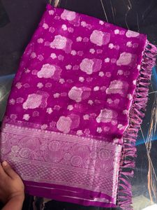 Elegant Purple Banarasi Silk Saree