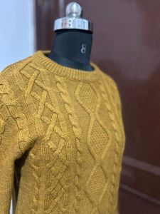 Mustard Cable Knit Sweater