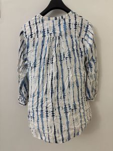 Stylish Tie-Dye Print Tunic Top