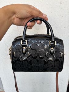 Coach Black Signature mini rowan (without charms)