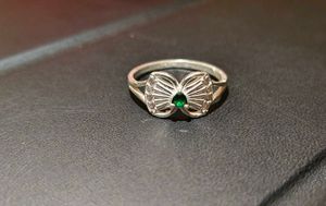Green Stone Silver Ring