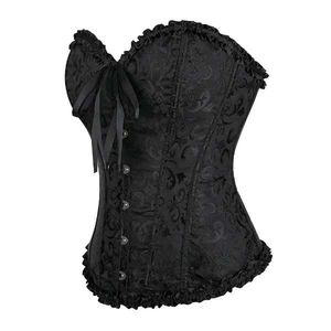 Black Motif Corset Top