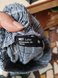 NET Ladies High-Waisted Plaid Maxi Skirt