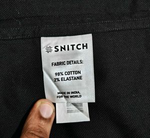 Snitch Men's Black Casual Shirt (Medium)