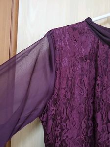 Elegant wine color Lace Top Never Used 💜