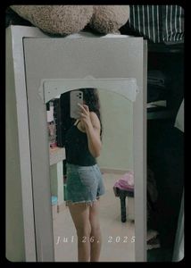 Distressed Denim Shorts