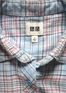 Light Blue Plaid Button-Up Shirt 🩵