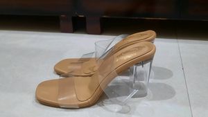 Shoetopia Nude Transparent Heels