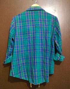 Chic Plaid Smocked Square Neck Top