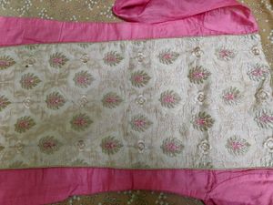 Designer Pink &amp; Cream Kurta Set