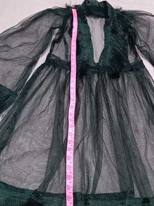 ethentic black three piece suit .