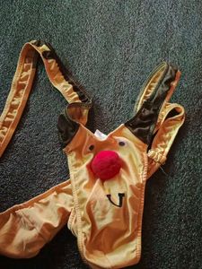 Men's Funny Reindeer man kini Thong bikini