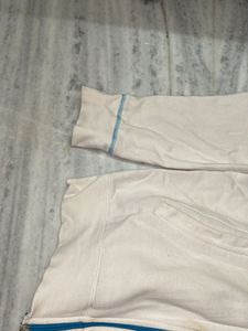 Men's White Zip-Up Hoodie