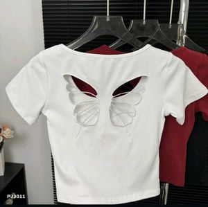 Women's sexy Butterfly back soft paded crop Top