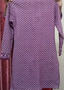 printed woolen purple Kurta 💜😍