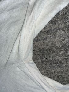 H&amp;M Sheer Lounge Set – White Long Sleeve Top &amp; Wid