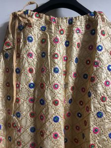 Embroidered Silk Ethnic Skirt