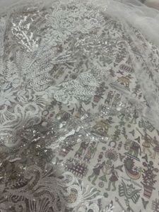Net Fabric with sequence big patch on one side