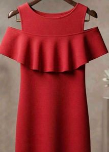 off shoulder ruffle dress ❤️